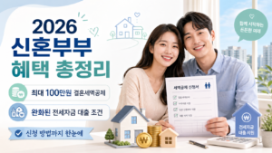 2026년 신혼부부 혜택 완벽 정리: 세액공제 100만원 환급