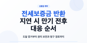 종료 통지 도달 증거와 미반환액, 이사 전 권리 보전 순서를 정리한 전세보증금 반환 안내