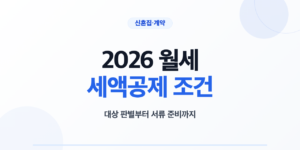 2026 월세 세액공제 조건과 신청 서류 안내