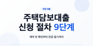 계약 전 확인부터 잔금과 등기까지 이어지는 주택담보대출 신청 절차 9단계