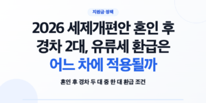2026 세제개편안 혼인 후 경차 2대 유류세 환급 조건을 확인하는 부부