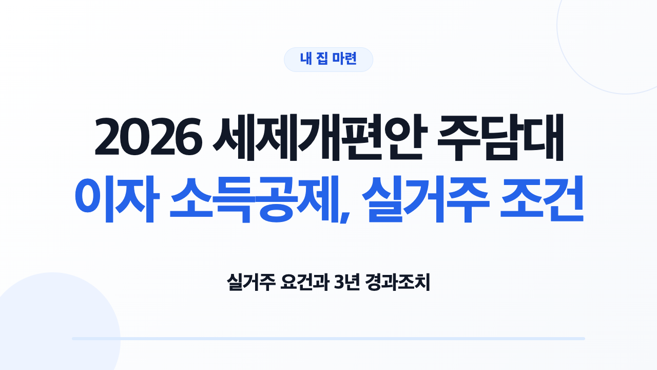 주택담보대출 이자상환액 소득공제의 실거주 요건을 확인하는 모습