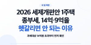 2026 세제개편안 1주택 종부세 실거주 14억원 비거주 9억원 기본공제 안내