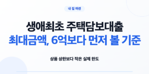 생애최초 주택담보대출 최대금액을 가르는 기준을 확인하는 예비 매수자