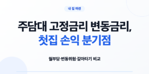 주담대 고정금리 변동금리, 첫집 손익 분기점