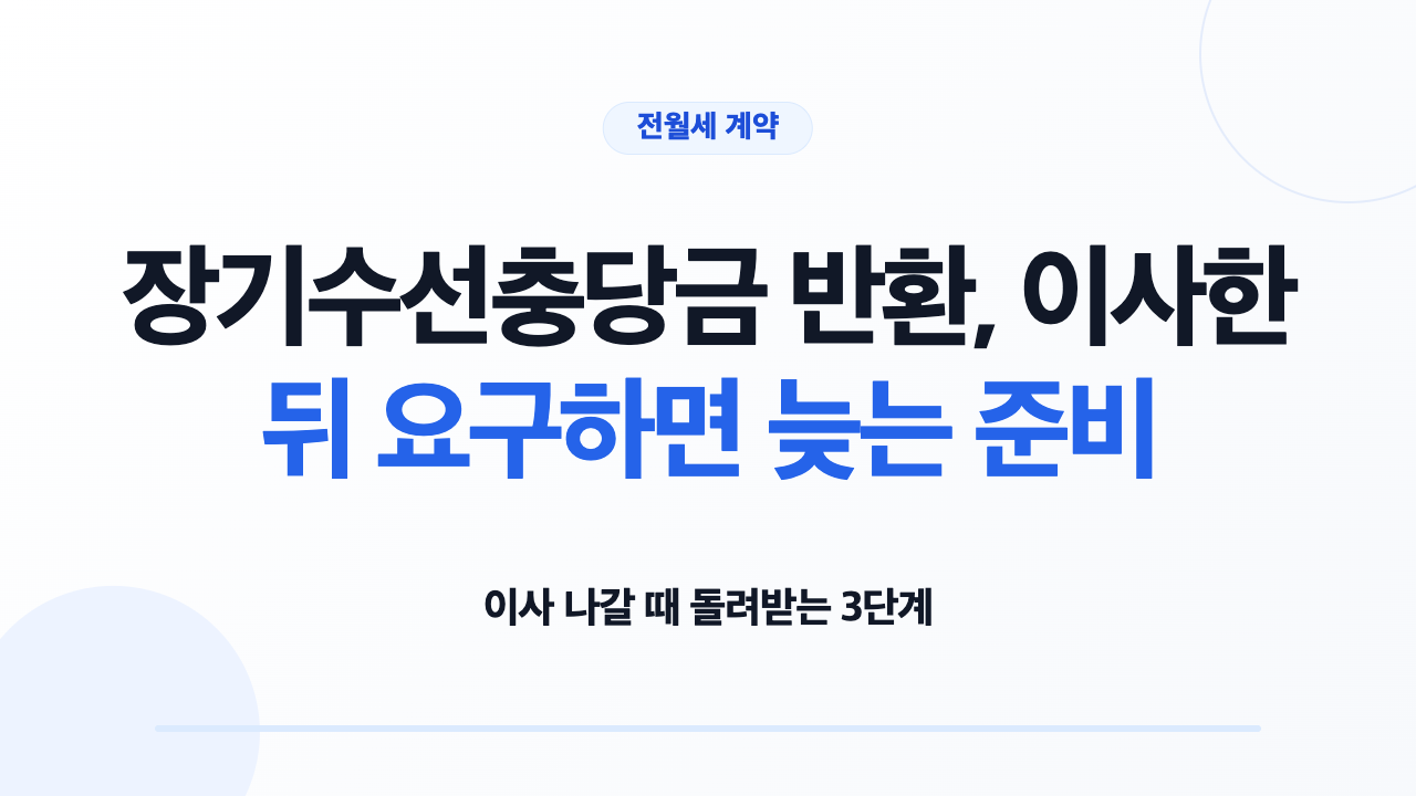 장기수선충당금 반환 대상 판단표와 납부확인서 발급부터 임대인 청구까지 3단계 순서
