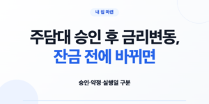 주담대 승인 후 금리변동, 잔금 전에 바뀌면