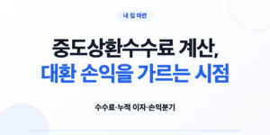 중도상환수수료와 누적 이자 차이로 주택담보대출 갈아타기 손익분기를 찾는 계산기