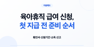 육아휴직 급여 신청, 첫 지급 전 준비 순서