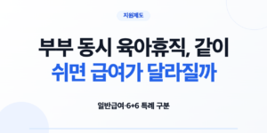 부부 동시 육아휴직, 같이 쉬면 급여가 달라질까